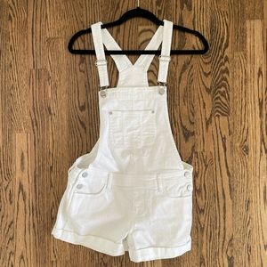 White Denim Overalls